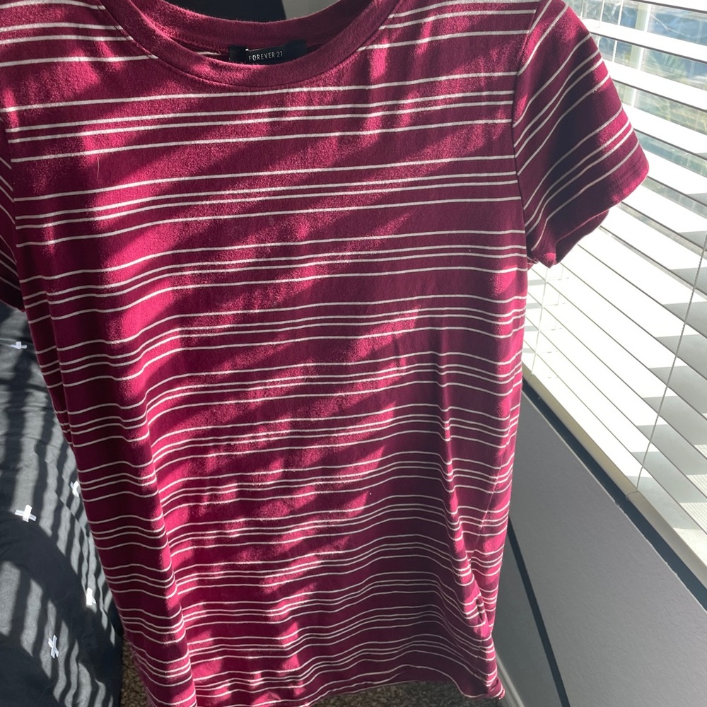 Red white striped dress